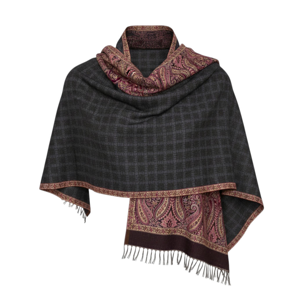 Paisley Border Shawl Wrap